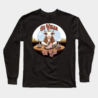 Go Vegan (Or Else) Long Sleeve T-Shirt